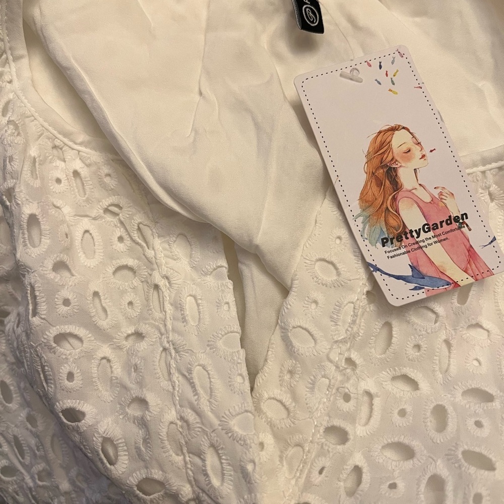 White Eyelet Dress - Picture 3 of 4